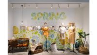 image of shopwindow with spring time dresses on display