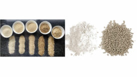 Picture of chemical in different particle sizes