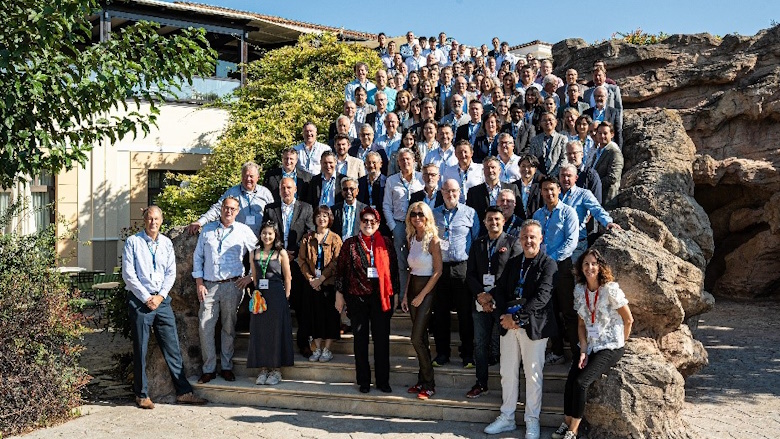 Picture of a group of people standing on steps