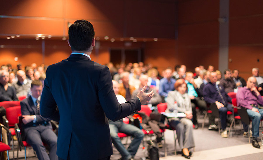 speaker at a conference