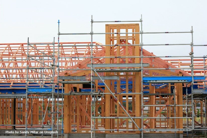 Photo of a house under construction